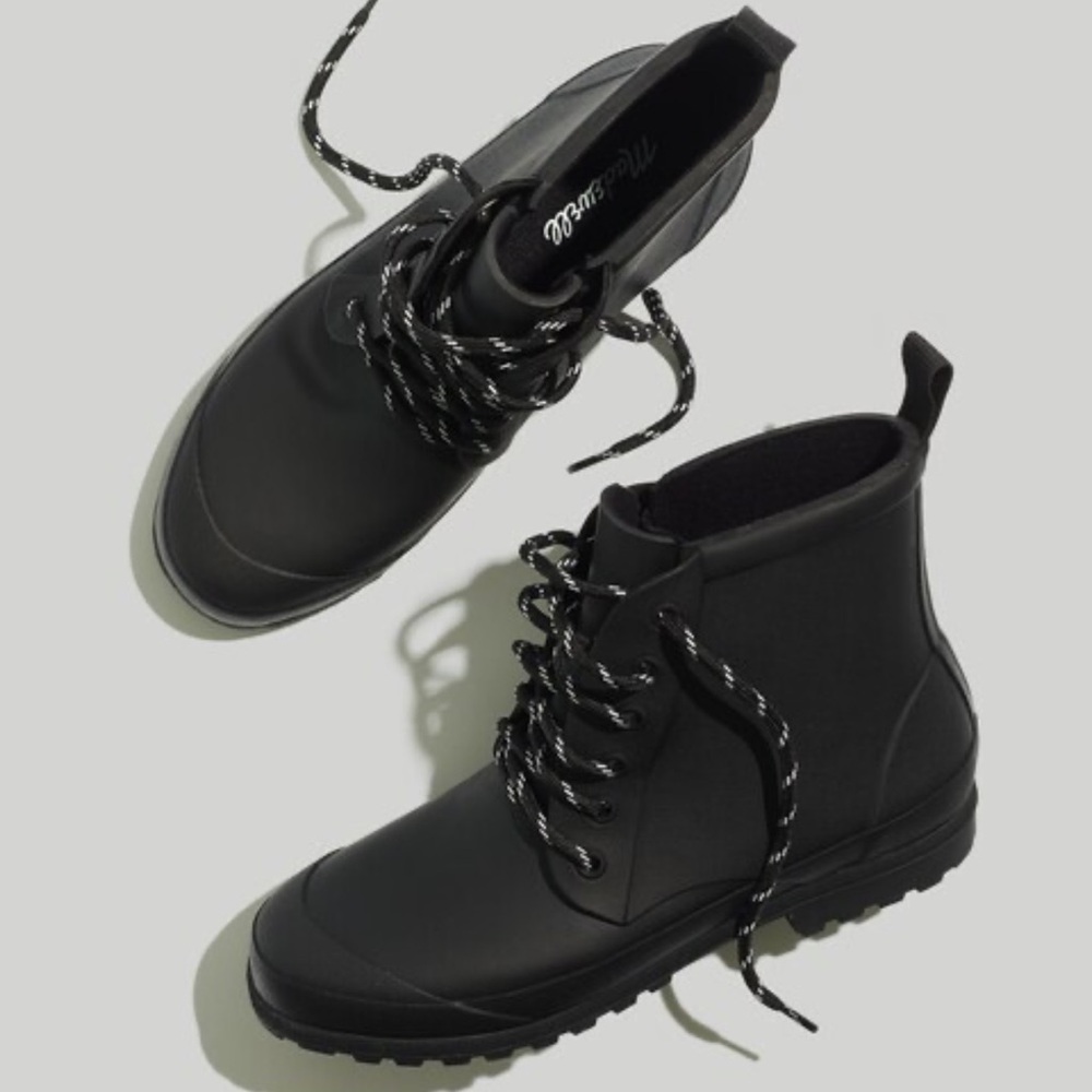 The Lace-Up Lugsole Rain Boot